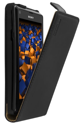Mumbi Etui à rabat pour Sony Xperia L Noir