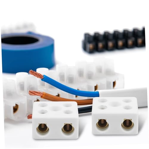 Bloque de terminales cerámico de 5 orificios y conector de cable para electrónica 5
