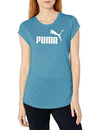 PUMA Women's Essentials T-Shirt, Digi-Blue Heather, M