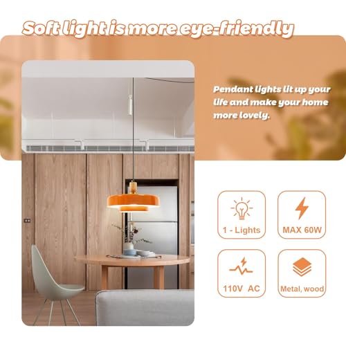 Image of Plug in Pendant Light, Adjustable Height Hanging Fixture, Vintage Industrial Hanging Lamp, No Hardwire Needed Swag Light for Kitchen Island, Bedroom, Dining Room