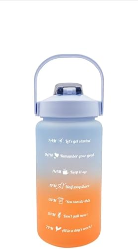 Miniatura 6 de Greenbrier Botellas de agua Ombre con medidas de hidratación y tapas abatibles, 48 oz. - 1 botella, los colores varían