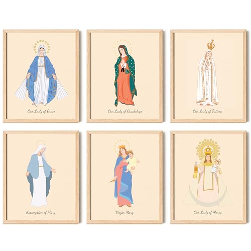 97 Decor Our Lady Of Guadalupe Image - Blessed Virgin Mary Art Print, Our Lady Fatima Body Portrait, Mother Mary Picture, Guadalupe Painting Artwork, Religious Catholic Art Poster (8x10 UNFRAMED)