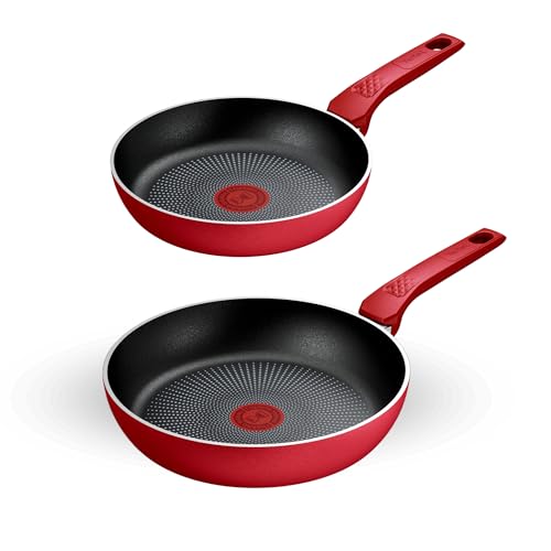 La mejor selección de Sarten t fal . 47 T-Fal Juego de Sartenes 20/24 cm con antiadherente Titanium 2X, termo señal, Base de inducción, Hecho en Francia, Daily Expert, C28902024M