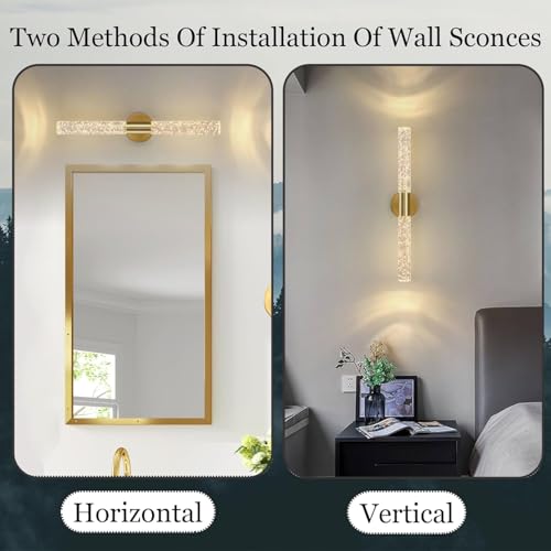 Image of Lamp master Round Acrylic Luxurious LED Wall Light for Mirror, Wash Basin, Bedroom, Hotel Passage, Living Room | Soft & Bright White LED Lighting - 1 Pack (Crystal Bubble wall Light, Pack of 1)