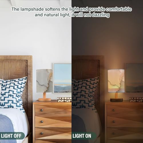Lámpara de mesa blanca estilo mármol moderna para noche miniatura 5