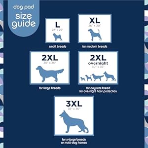 Extra Extra Large Puppy Pads, Pee Pads for Dogs, Dog Training Pads – Odor Controlling Overnight Dog Pee Pads with Wetness-Activated Fragrance – USA Made – 30″ x 36″ – 14ct (XXL)