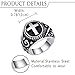 NMQLX Men's Ring, Vintage Cross Ring, Stainless Steel Punk Ring