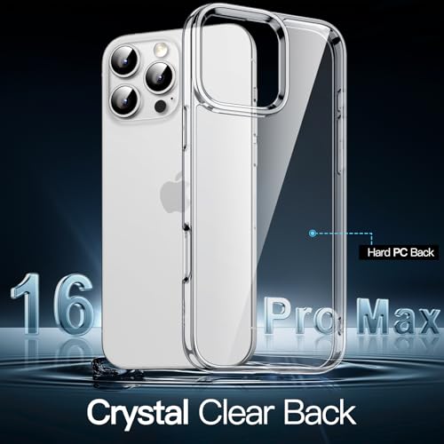 JETech Hülle für iPhone 16 Pro Max, Anti-Vergilbung, Durchsichtig – Ansicht 3