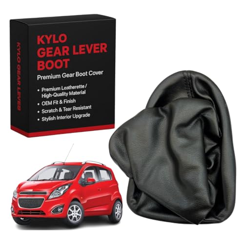 Image of KYLO Leather Gear Shift Cover - Anti-Slip, Durable, Washable Gear Knob Protector for Manual Cars Suitable for (GL Cover EON)