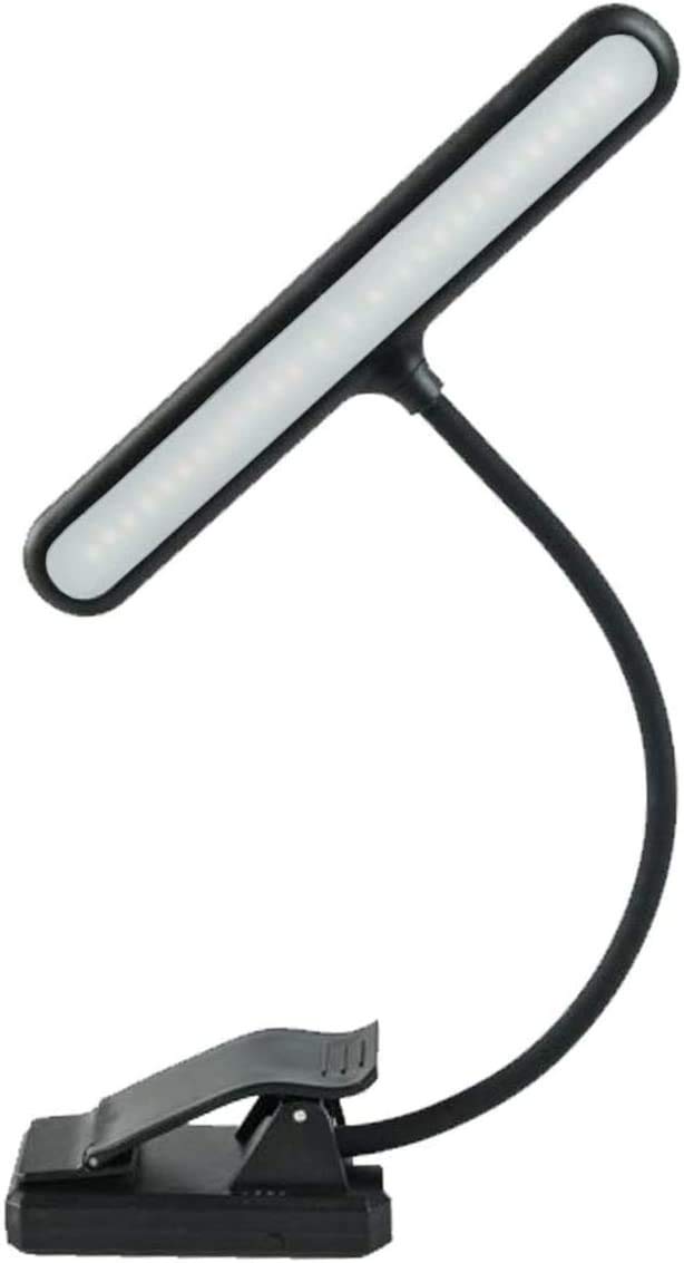 LNIDEAS 26 LED Rechargeable Music Stand Light, Flexible Clip On Orchestra Piano Lights, 4 Color Temperature Optional Amber Book Light, Perfect for Piano, Reading, Sewing and Darts Board