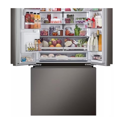 Image of LG 26 cu. ft. Smart Counter-Depth MAX French Door Refrigerator with 4 Types of ice in PrintProof Black Stainless Steel