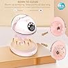 Electric Breast Pump Hands Free Wearable Portable Breastfeeding Pumps Wireless Quiet Anti-Leaking with Voice Broadcast Heating 4 Mode 12 Levels Suction Double 24mm (Pink)