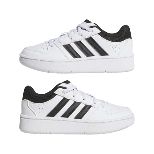 adidas Unisex-Kids Hoops Classic El C, White/Black/Orbit Grey, 2 - image 8