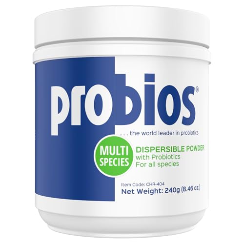 Probios Digestive Support Probiotic for Dogs Horses Cats Gut Health Powder for All Species Daily Supplement for Digestion Immune Support 240 Grams