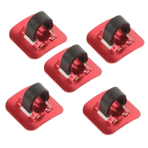BELLIFFY 5 Sets Cable Guides with Adhesive Backing Lightweight Bicycle C Clips for Mountain and Road Bikes Durable Brake and Shift Cable Clamps Vibrant