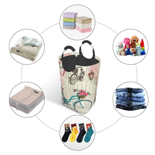 Sac à linge pliable finis les paniers mous grand sac rigide Tour Eiffel