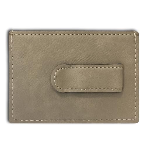 LaserGram MCW Money Clip Wallet, Chi Rho, Personalized Engraving Included (Light Brown)3