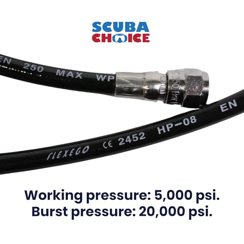 Flexible haute pression Kevlar Schp-08 pour connecter votre manomètre de plongée 33 pouces