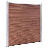 Festnight Gartenzaun Gartensichtschutz Sichtschutzzaun Windschutzzaun Lamellenzaun Windschutz Terrasse Garten WPC 353×186 cm Braun