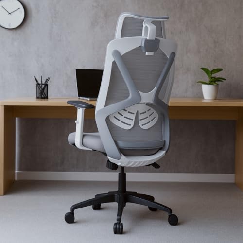 Image of Varaha Sattva BIS Certified Ergonomic Office High Back Chair | 5 Year Warranty| Adjustable 2D Headrest, 1D PU Armrest, Seat Sliding Mechanism with 3 Multilock Recline| Gaming Desk Chair for Home|White