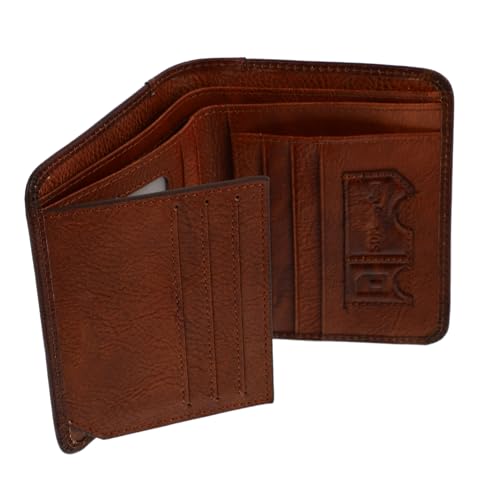 BESPORTBLE Men's Cowhide Leather Rfid Blocking Wallet Thin Business Card Holder with Money Storage Pouch Theft Coin Purse Lightweight and Portable for Everyday Use