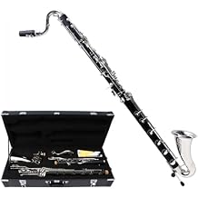 Vetimobato Advance Bass Clarinet Low C Bb Key Clarinet with Case Professional Level Easy blowing Nickel Plated keys Low C Bb Key