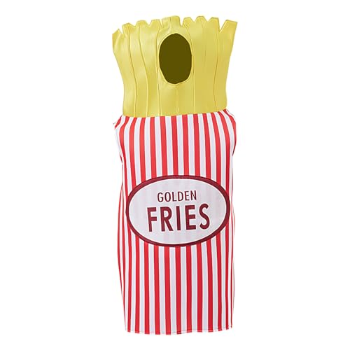 Costume frites pour adulte de 90 cm déguisement fast food unisexe pour cosplay