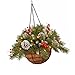 Natale carrello appeso artificiale pigne smerigliato di bacche decorazione con luce stringa (senza batteria), articoli natalizi decorazioni natalizie