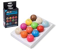 Engelhart Zielkugel Boule Ø 30 mm – 12er Set (10 Farben + 2 Natur) – Holzkugel für Pétanque & Boule – Schweinchen Ersatz 010147