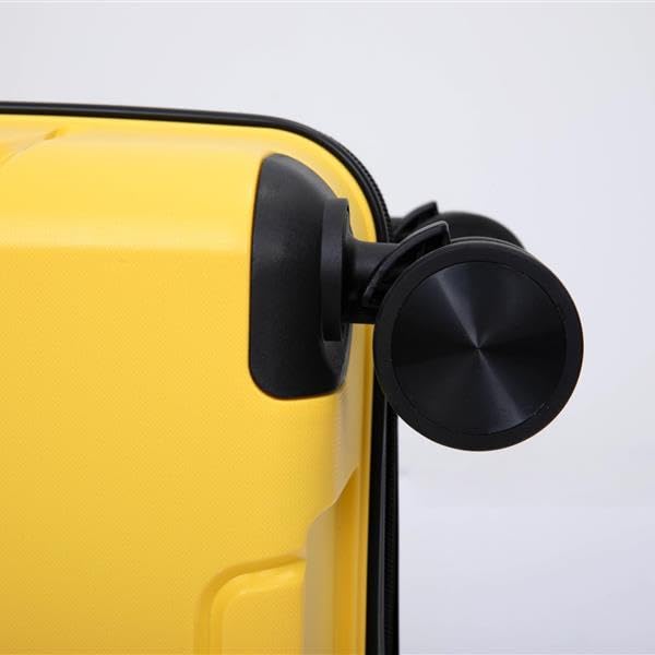 Hardshell Suitcase Spinner Wheels PP Luggage Sets Lightweight Durable Suitcase with TSA Lock,3-Piece Set (20/24/28),Yellow4