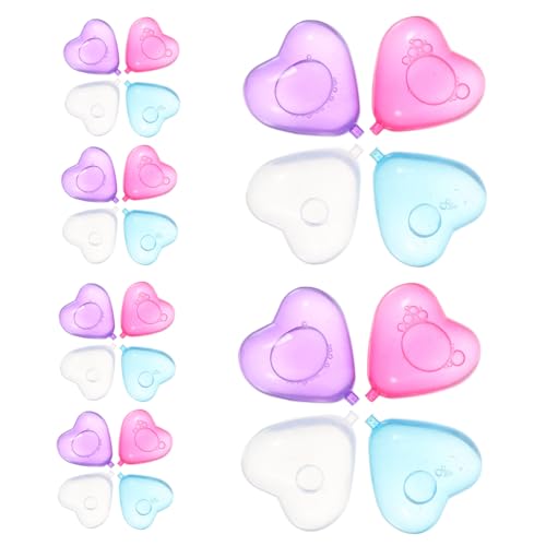 IWOWHERO 20個 再利用可能なハート型アイスキューブ 軽量プラスチック製 製氷皿対応 飲料冷却用 食品保存 冷却に 夏のパーティーや日常使いに