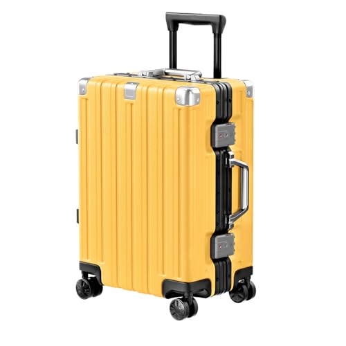 Krute Carry On Luggage 20 inch Aluminum Frame Luggage with Spinner Wheels Hardshell No Zipper PC+ABS...