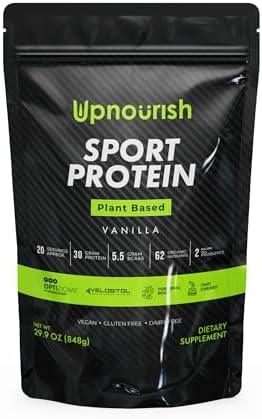 Vegan Sport Protein Powder Vanilla – 30g Plant Based Protein, VELOSITOL, BCAAs, Organic Greens & Fruits, Probiotics, Tart Cherry for Post Workout Recovery, Inform Sports Certified Keto – 20 servings