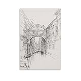 Un cadeau créatif : paysage urbain vintage de Venise pour la famille, les amis, le père, la mère, les grands-parents, l'enseignant, le patron, la petite amie, le petit ami, comme cadeau d'anniversaire, de fête, de mariage, de Saint-Valentin, de lune de miel, d'anniversaire de mariage, de fête des pères, de fête des mères, Halloween, Thanksgiving, Noël, Nouvel An...