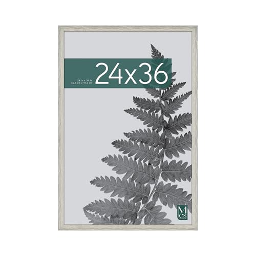 MCS Studio Gallery 24x36 Poster Frame Gray Woodgrain, Vertical & Horizontal Wall Hanging Large Picture Frame for Photos, Posters & Art Prints (1-Pack)