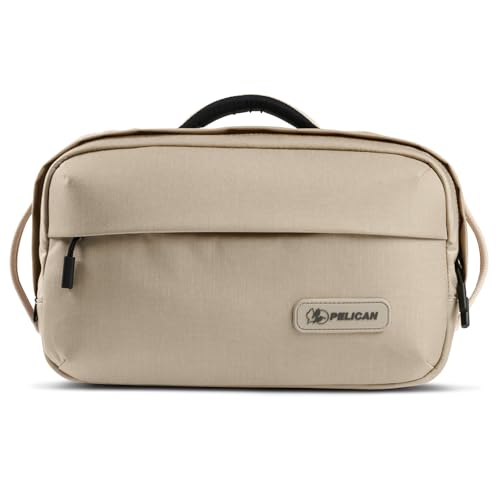 Pelican Aegis Padded Sling - Water Resistant Fanny Pack | Travel Pack | Cross Body Bag (Sand)