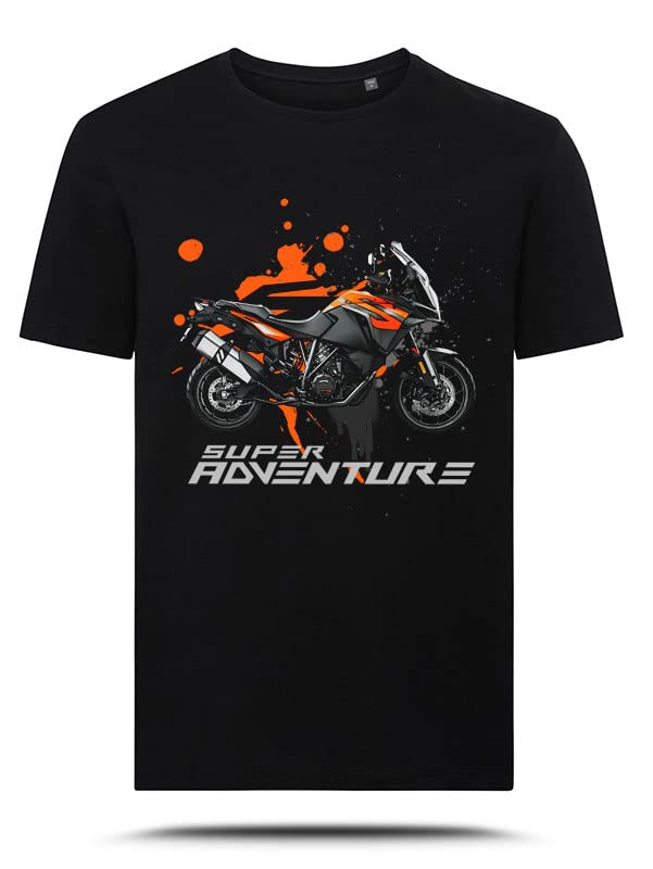 T-shirt Super Adventure S 2019 motif éclaboussure orange AZgraphishop