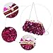 Hyuyikuwol Sequin Clutch Women Sparkly Evening Handbag Bling Wedding Purse Party Prom Disco Club Cocktail Crossbody Bag, Magenta