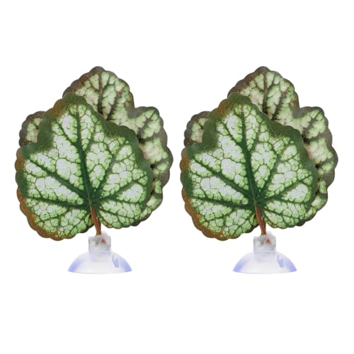 Image of 2Pcs Betta Fish Leaf Hammock Aquarium Plastic Betta Bed Resting Spawning Pad for Beta Fish Tank Accessories
