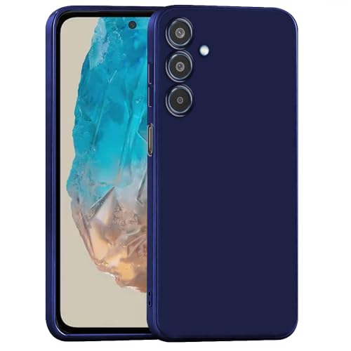 Image of Back Cover for Samsung Galaxy M35 5G | Full Camera Protection | Premium Liquid Silicon Case | Flexible Bumper Case for Samsung Galaxy M35 5G (Dark Blue)