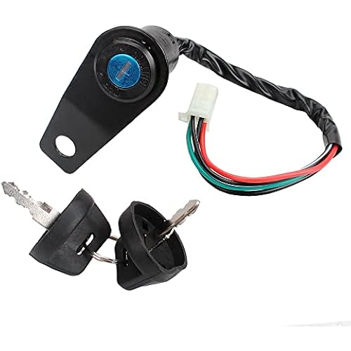 4-Wire Key Ignition Switch +Fixed Support Super Pocket mini Dirt Pit Bike ATV Motocross Pocket Rocket Motorcycle Pocket Bike