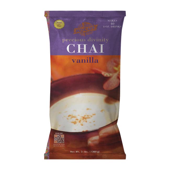 Mocafe Precious Divinity Vanilla Chai, Four 3 Lb. Bags