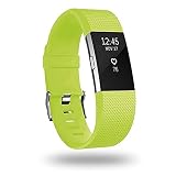 La correa viene con lengüetas Fitbit Charge 2 en ambos extremos, que se bloquean en la interfaz del reloj de forma precisa y segura.