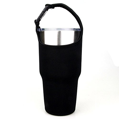 Aspire Neoprene Tumbler Sleeve Holder, Carrier Holder Pouch for All 20oz. 30oz. Stainless Steel Tumbler-BLACK/20OZ&30OZ