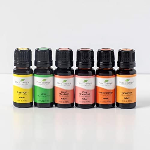 Plant Therapy Essential Oils Fruits Set - Grapefruit, Tangerine, Lemon, Mandarin, Lime, Orange Sweet 100% Pure, Undiluted, Natural Aromatherapy, Therapeutic Grade 10 mL (1/3 oz)