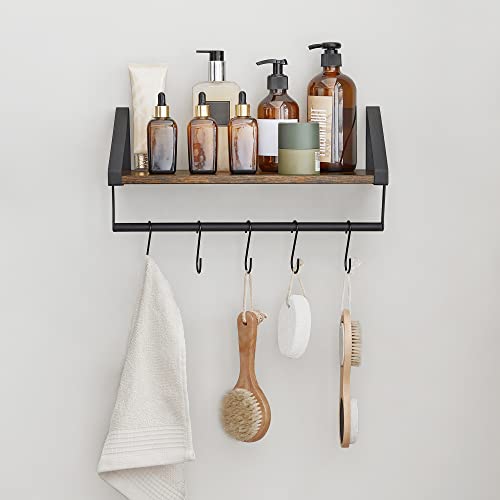 VASAGLE Mensola da Muro, Mensola da Cucina con 5