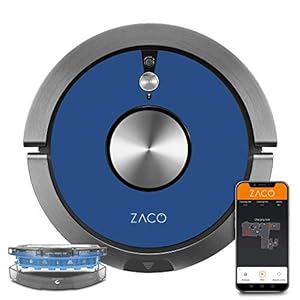 ZACO A9sPro Robotstofzuiger met dweilfunctie, app & Alexa bediening, in kaart brengen, tot 2 uur stofzuigen of dweilen…