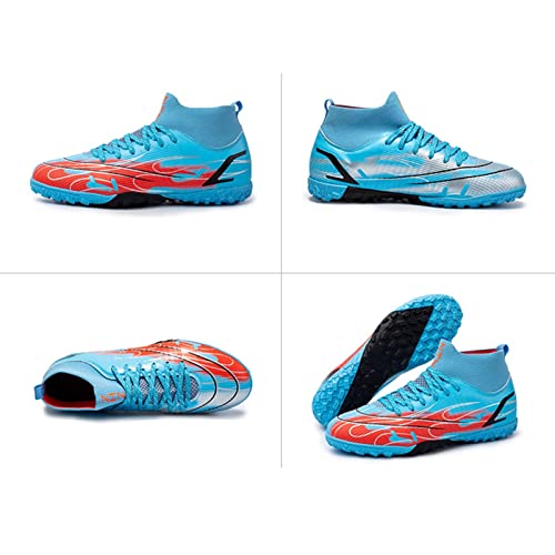 Chuteiras de Futebol Juvenil,Profissional Topo Alto Amarrado TF Chuteiras de Futebol de Relva Homens