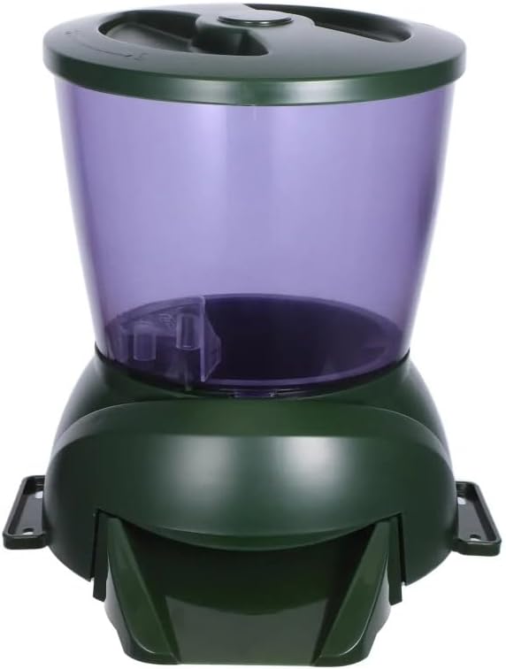 Automatic Fish Feeder for Pond & Aquarium – LCD Display Timer with Adjustable Portion Control, Pellet Food Dispenser for Fish, KOI, Turtle Feeding in Tank and Outdoor Ponds