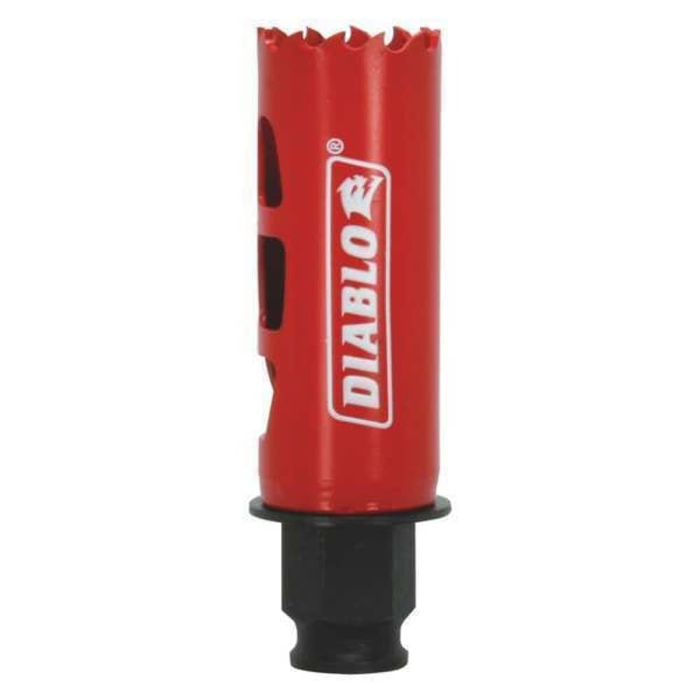 Diablo Bi-Metal Hole Saw with Variable Tooth Design for Faster Cuts - Fits with Snap-Lock Plus Mandrel System - 1-1/16" Diameter, 2-3/8" Length - DHS1063